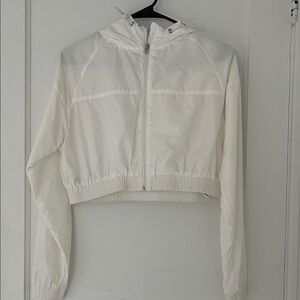Forever 21 Cream Hooded Utility Jacket